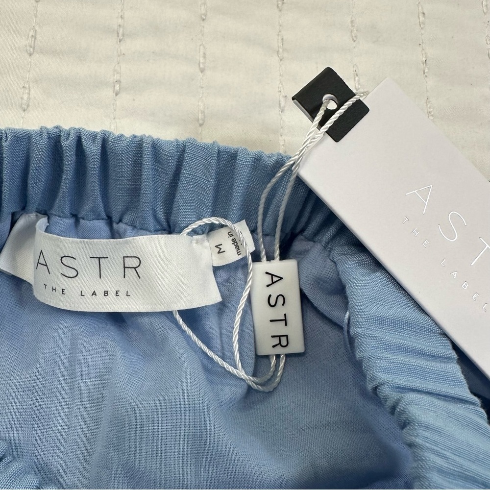 ASTR The Label Jelena Light Blue Backless Dress with Puff Sleeves Maxi Dress - Picture 13 of 16